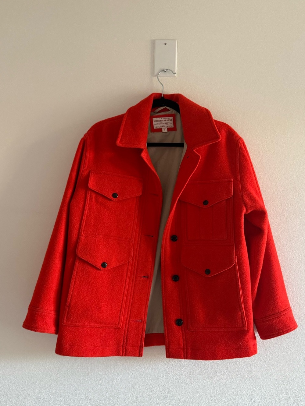 Filson Women's Mackinaw Wool Cruiser Jacket - Flame • small - heavy weight coat